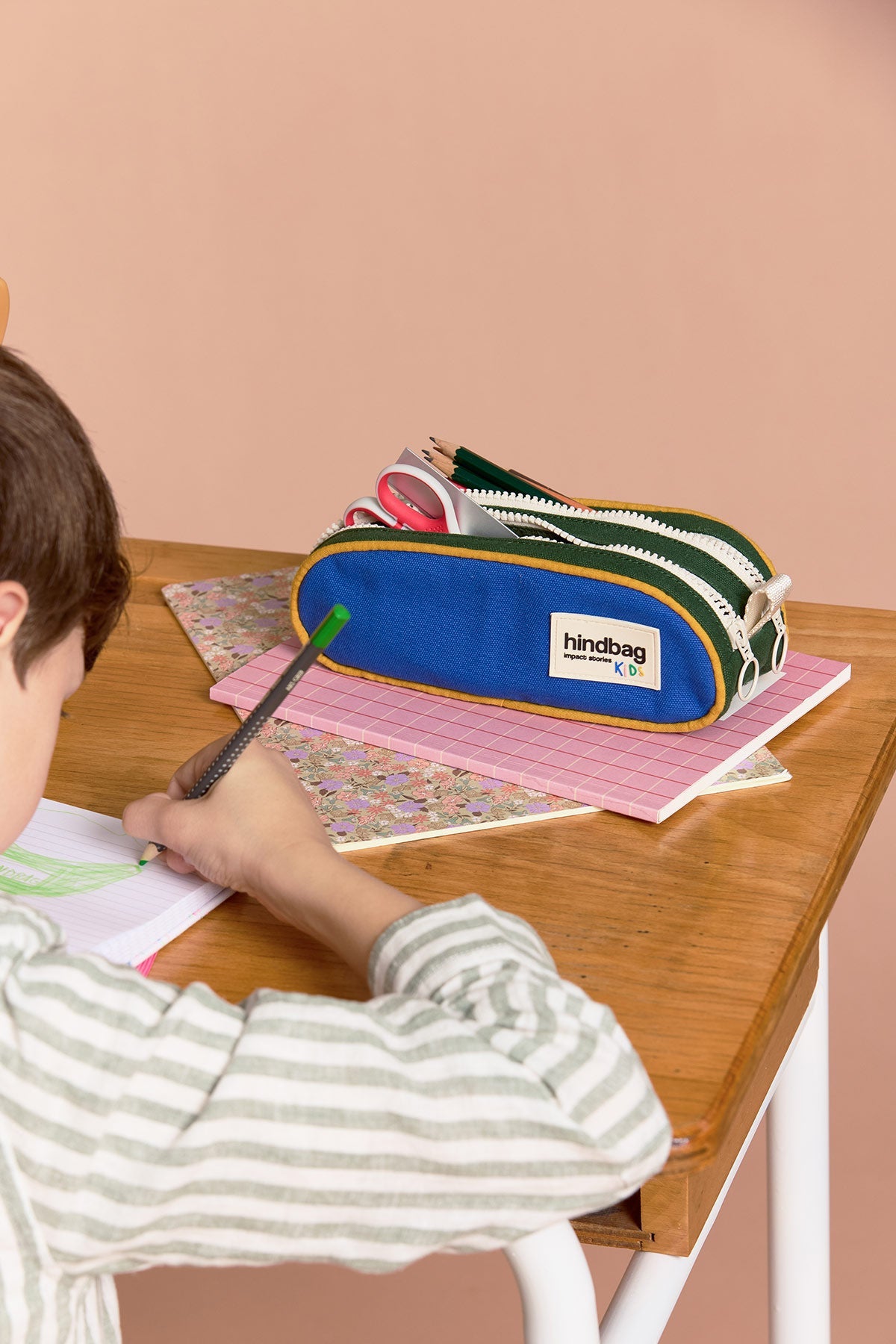 Malo Tricolor Electric Blue Pencil Case