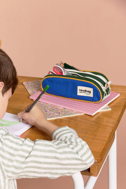 Malo Tricolor Electric Blue Pencil Case