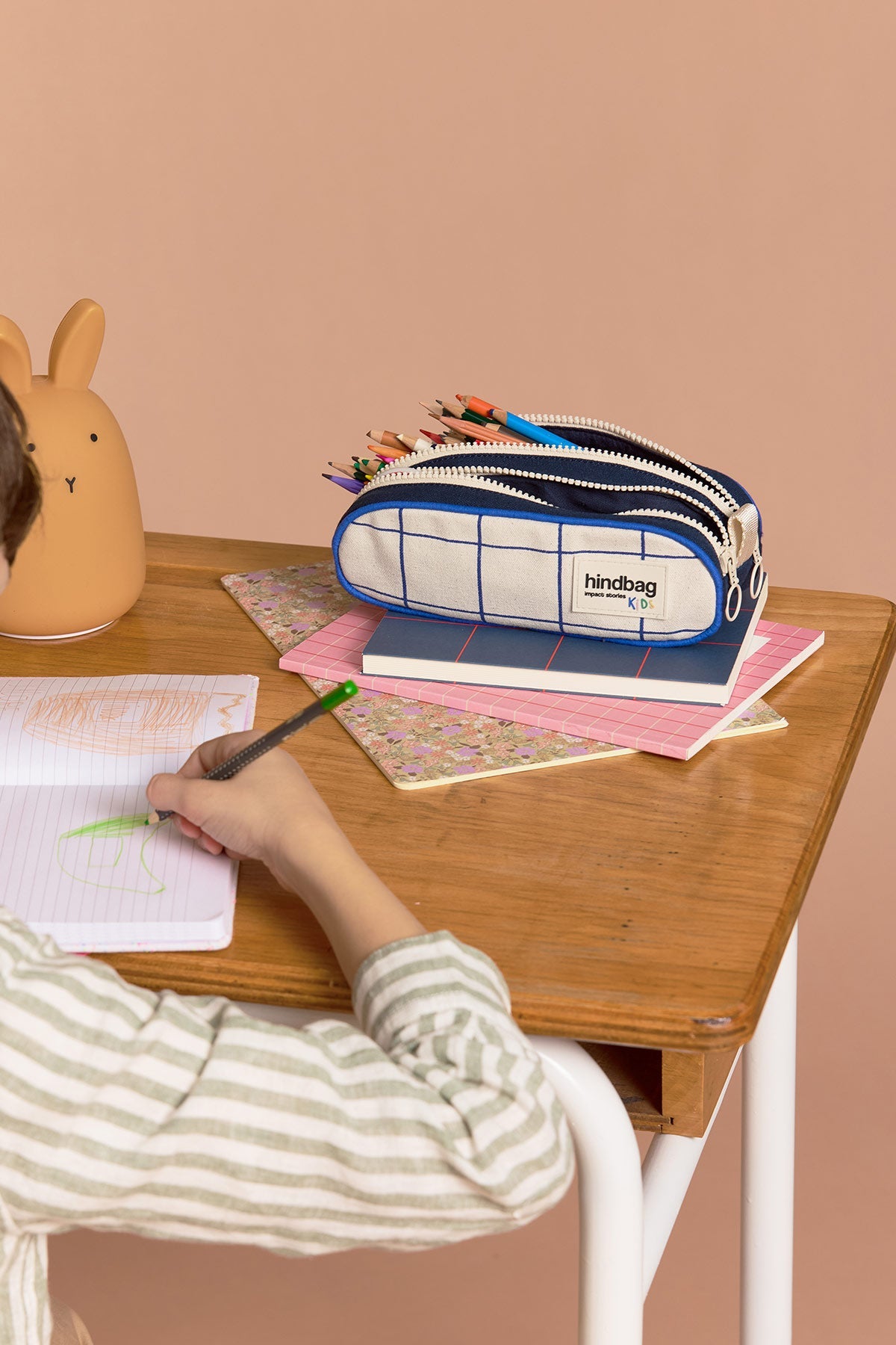 Malo Tricolor Check Pencil Case