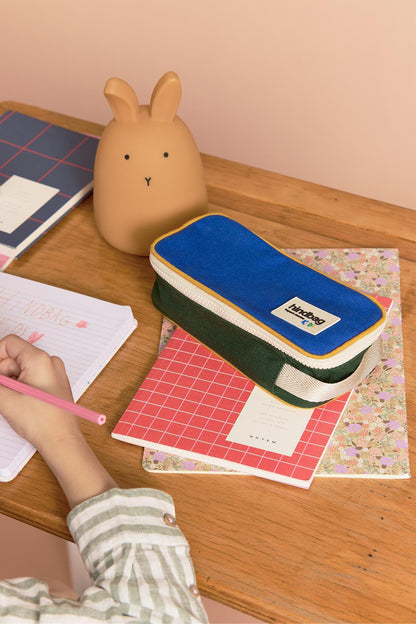 Max Tricolore Electric Blue Pencil Case