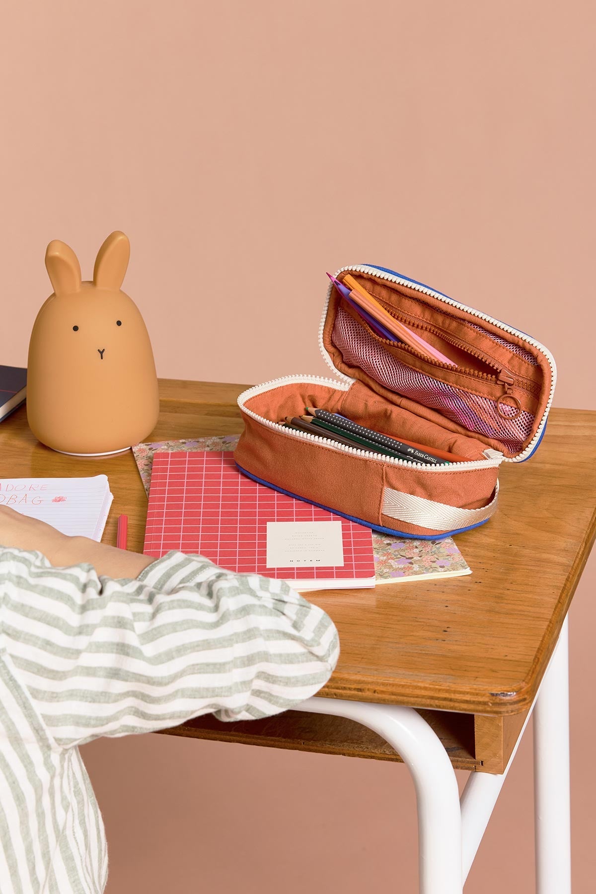 Max Tricolore Blush Pink Pencil Case