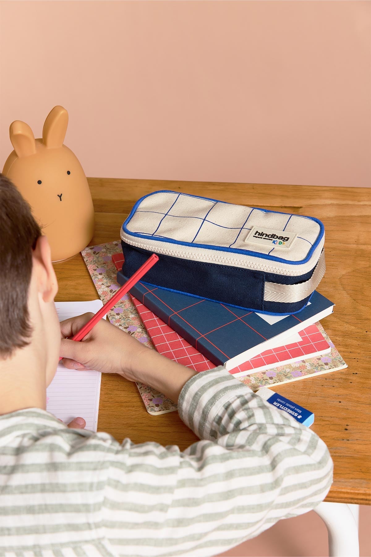 Max Tricolor Checkered Pencil Case