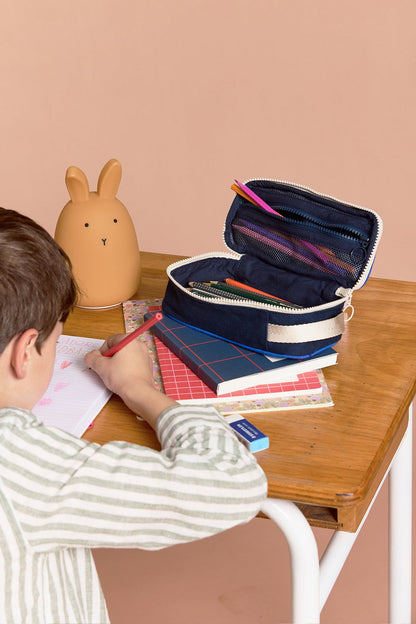 Max Tricolor Checkered Pencil Case