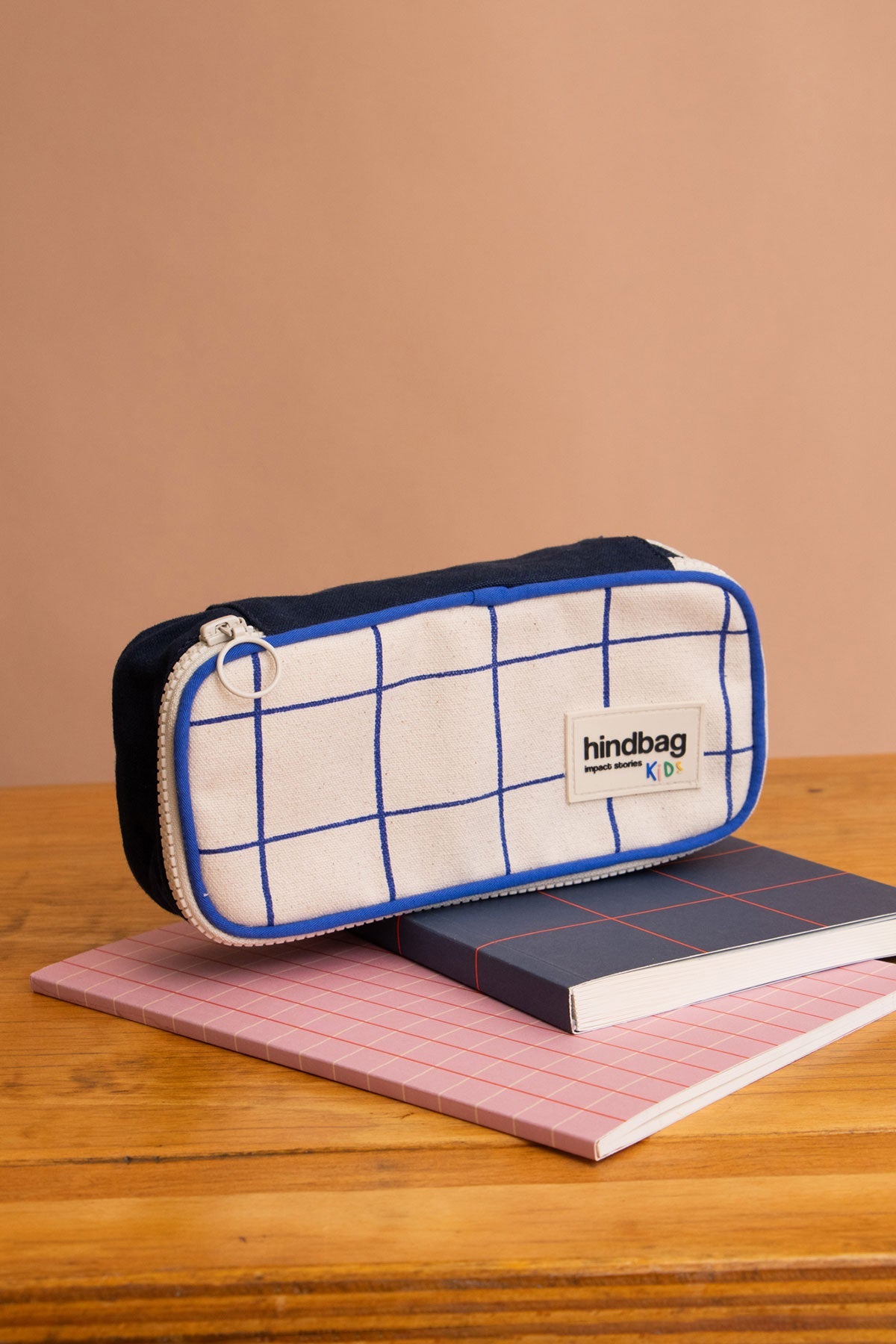 Max Tricolor Checkered Pencil Case