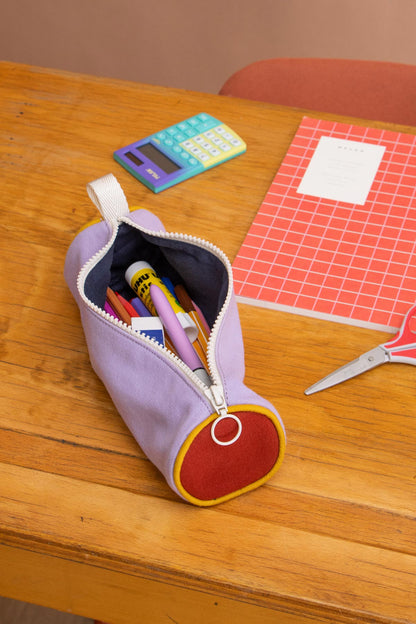Mia Tricolor Lilac Pencil Case