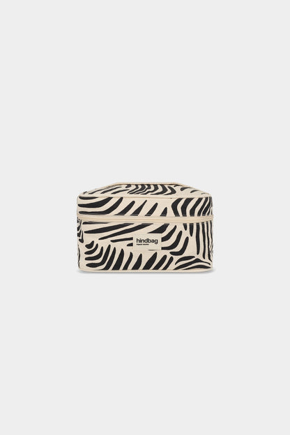 Gaspard Zebra Cream Toiletry Bag