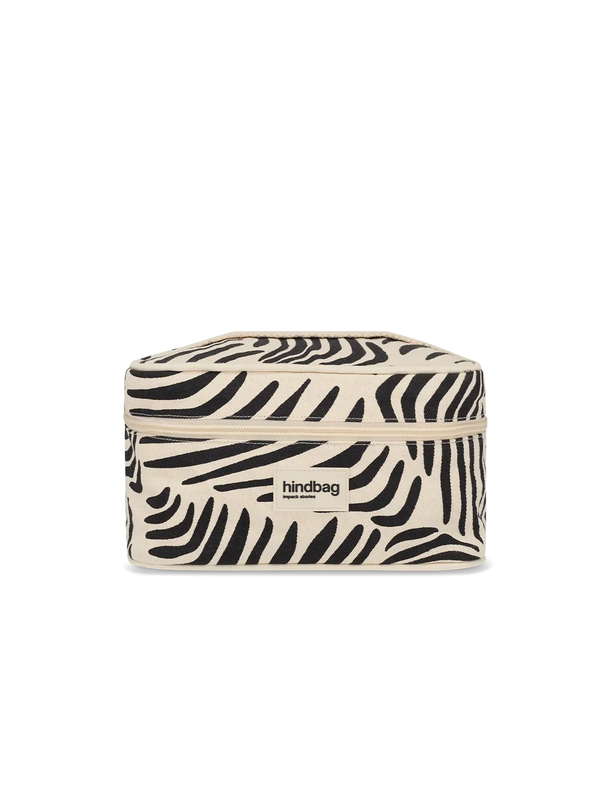 Gaspard Zebra Cream Toiletry Bag