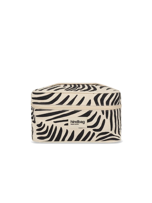 Gaspard Zebra Cream Toiletry Bag