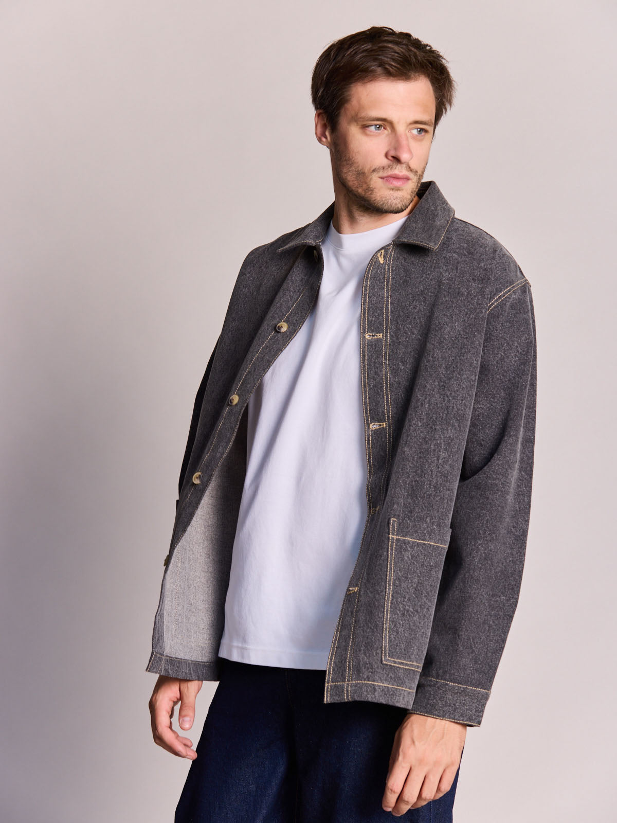 Marcel denim grey unisex jacket