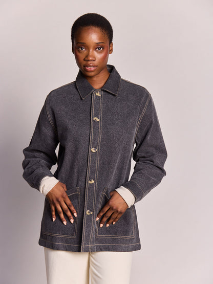 Marcel denim grey unisex jacket