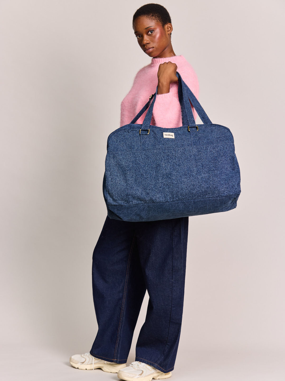 Yves dark blue denim travel Bag